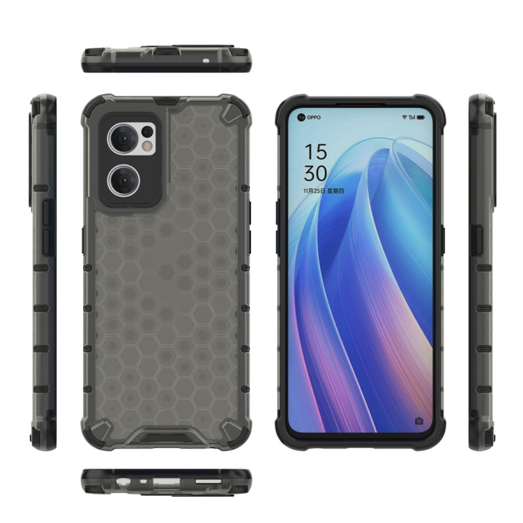 For OPPO Reno7 5G Global / Find X5 Lite Shockproof Honeycomb PC + TPU Phone Case