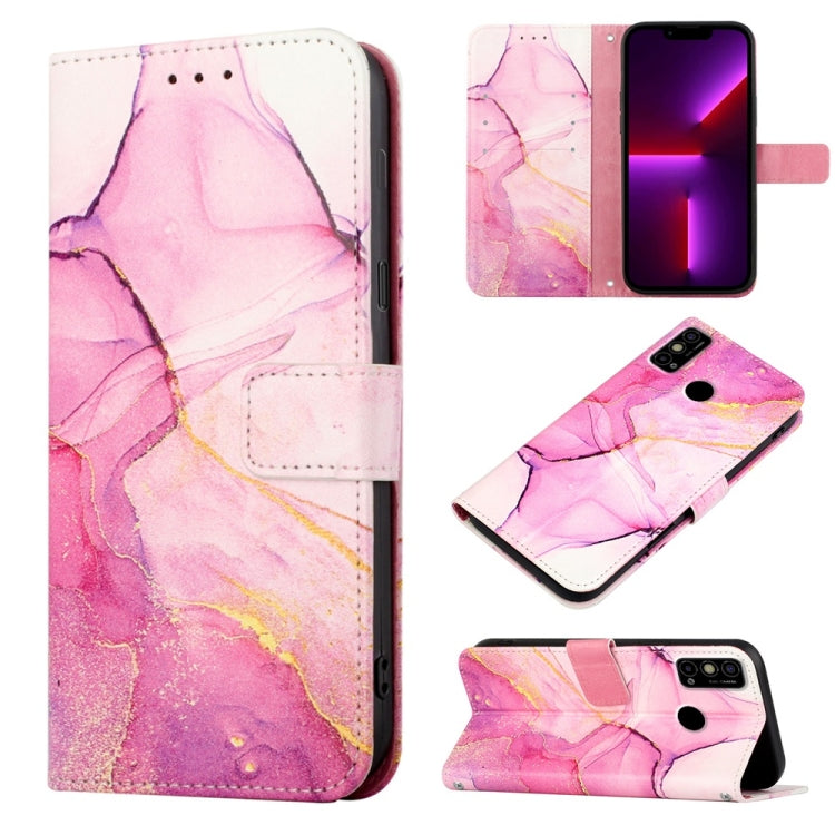 For Tecno Spark Go 2021 PT003 Marble Pattern Flip Leather Phone Case
