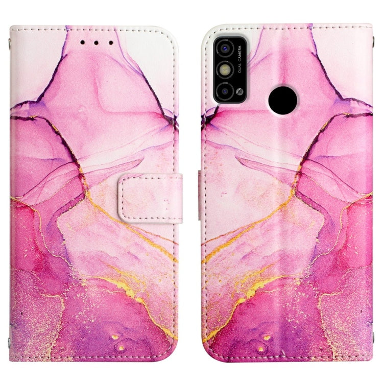 For Tecno Spark Go 2021 PT003 Marble Pattern Flip Leather Phone Case