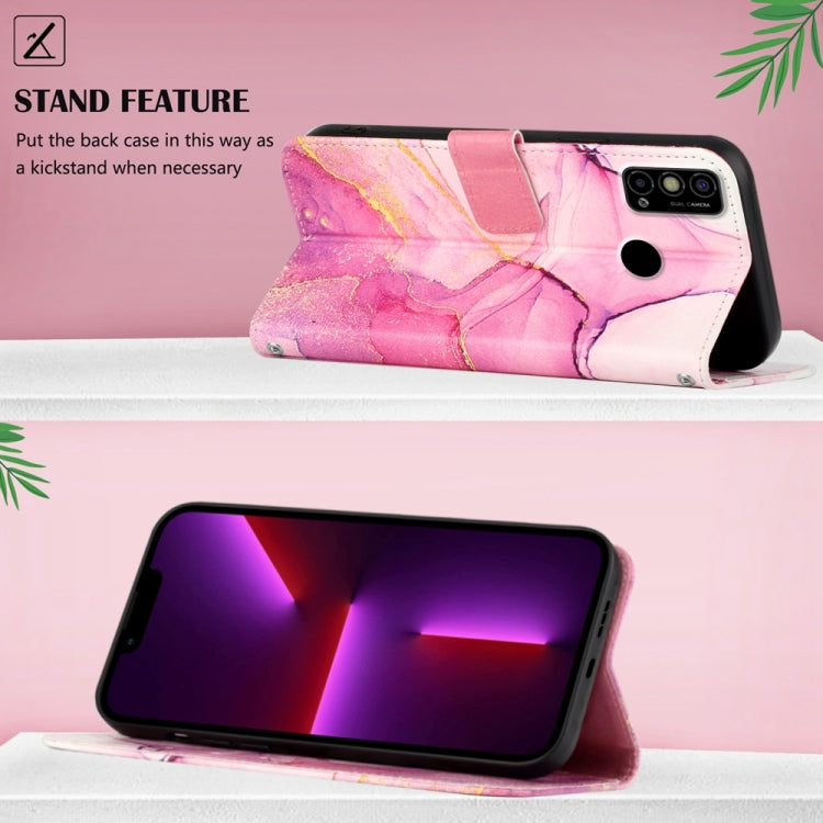 For Tecno Spark Go 2021 PT003 Marble Pattern Flip Leather Phone Case