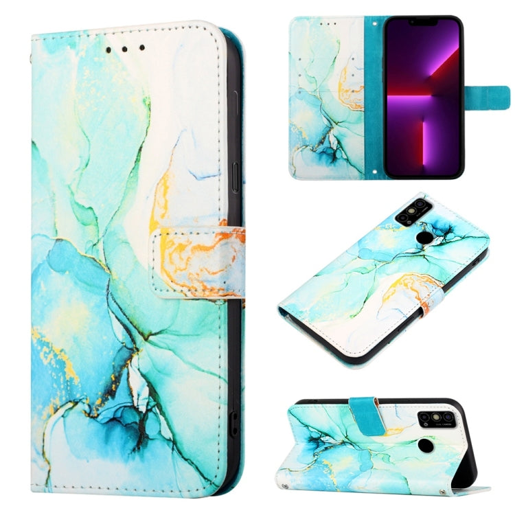 For Tecno Spark Go 2021 PT003 Marble Pattern Flip Leather Phone Case