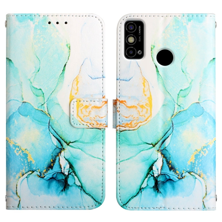 For Tecno Spark Go 2021 PT003 Marble Pattern Flip Leather Phone Case