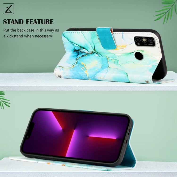 For Tecno Spark Go 2021 PT003 Marble Pattern Flip Leather Phone Case