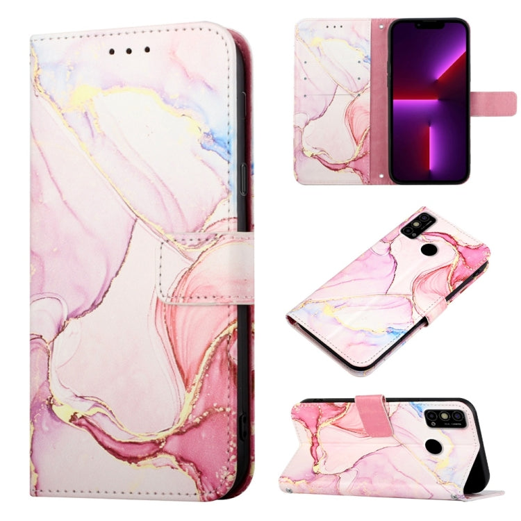 For Tecno Spark Go 2021 PT003 Marble Pattern Flip Leather Phone Case
