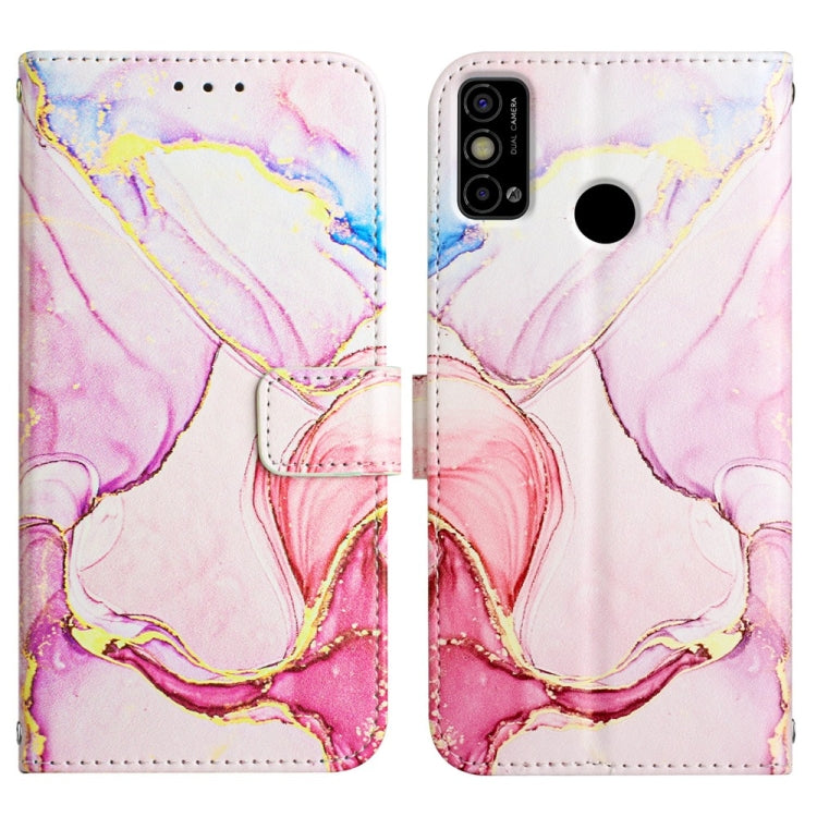 For Tecno Spark Go 2021 PT003 Marble Pattern Flip Leather Phone Case