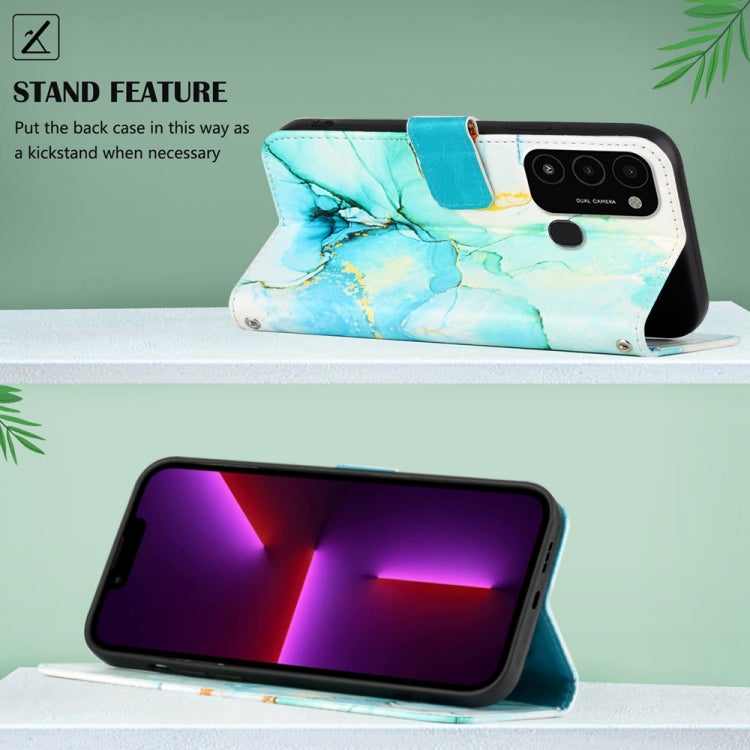 For Tecno Spark Go 2022 / Spark 8C PT003 Marble Pattern Flip Leather Phone Case