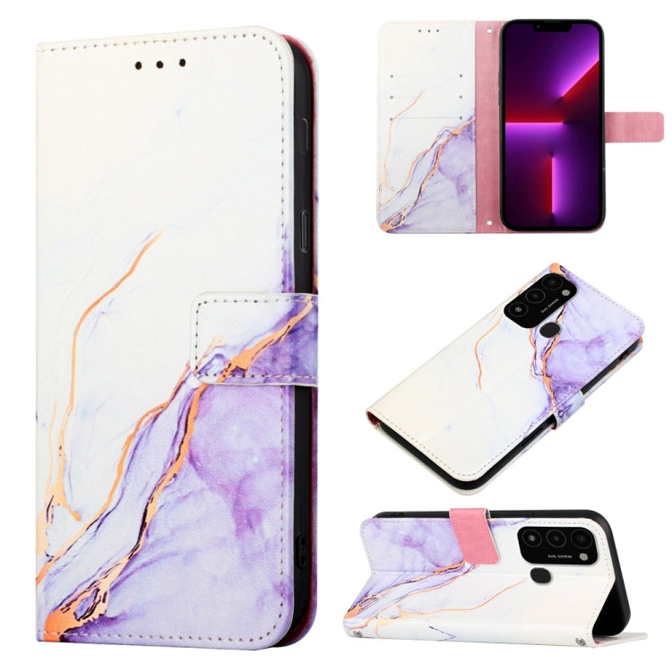 For Tecno Spark Go 2022 / Spark 8C PT003 Marble Pattern Flip Leather Phone Case