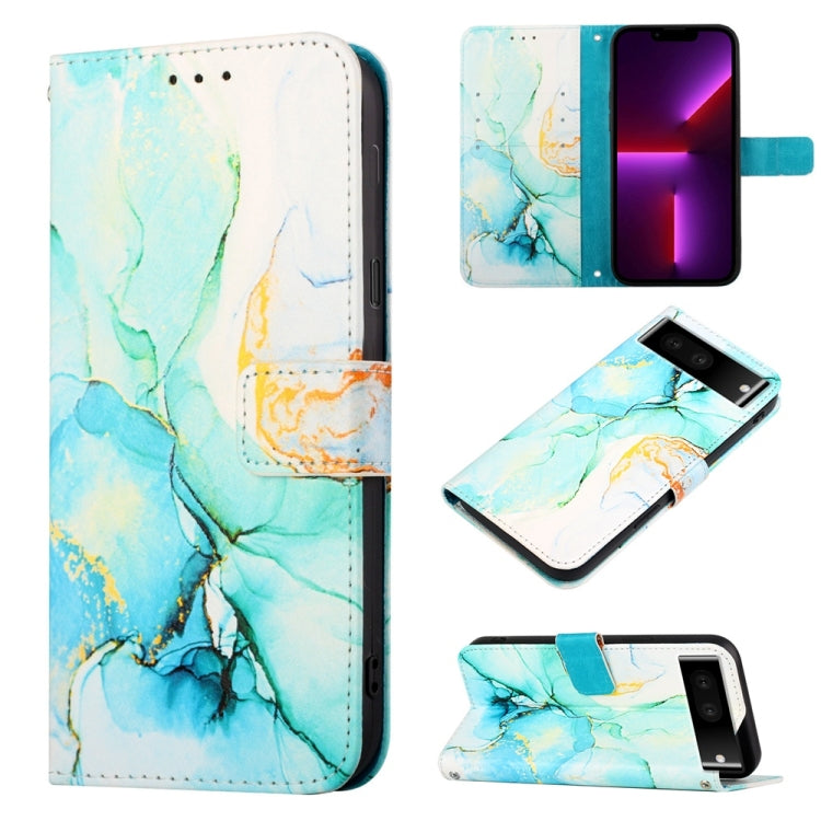 For Google Pixel 7 Pro 5G PT003 Marble Pattern Flip Leather Phone Case