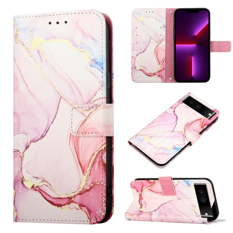 For Google Pixel 7 PT003 Marble Pattern Flip Leather Phone Case