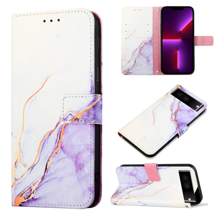 For Google Pixel 7 PT003 Marble Pattern Flip Leather Phone Case