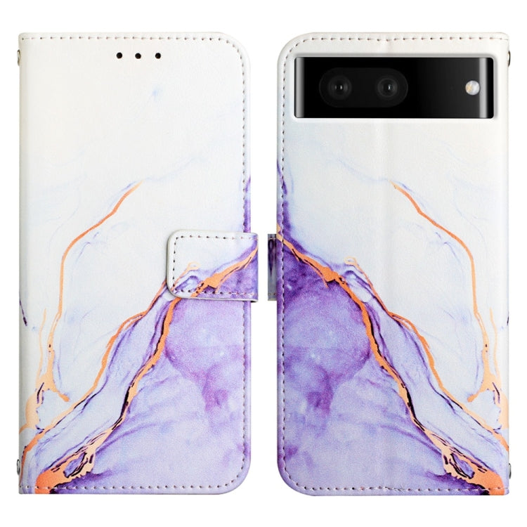 For Google Pixel 7 PT003 Marble Pattern Flip Leather Phone Case