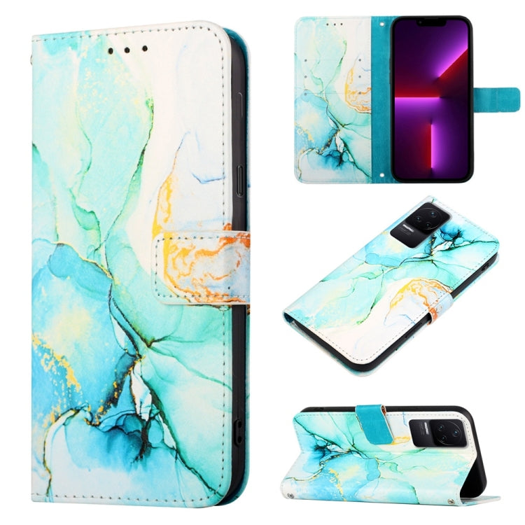 For Xiaomi Redmi K50 PT003 Marble Pattern Flip Leather Phone Case