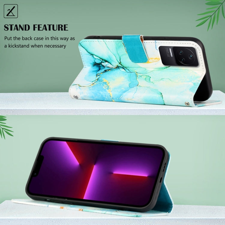 For Xiaomi Redmi K50 PT003 Marble Pattern Flip Leather Phone Case