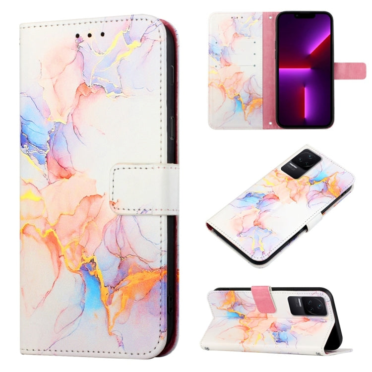 For Xiaomi Redmi K50 PT003 Marble Pattern Flip Leather Phone Case