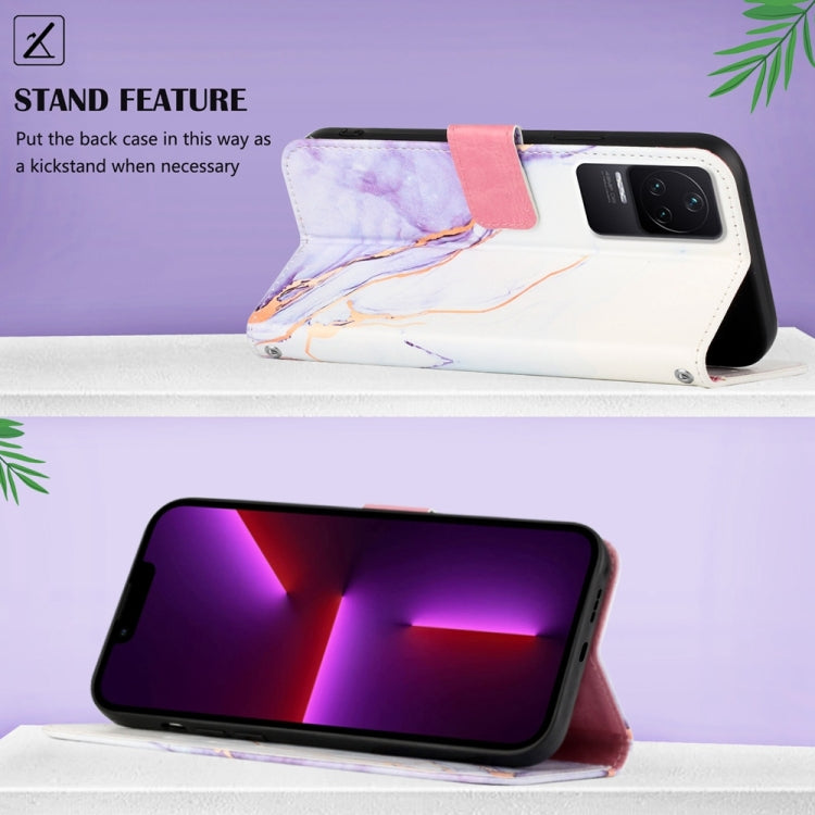 For Xiaomi Redmi K50 PT003 Marble Pattern Flip Leather Phone Case