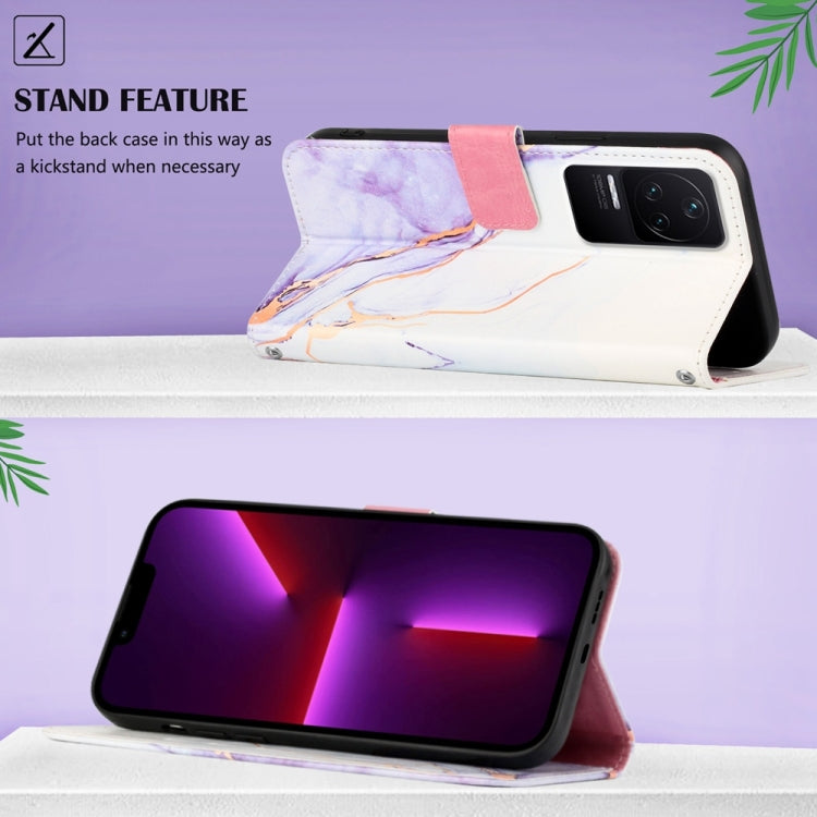 For Xiaomi Redmi K50 Pro PT003 Marble Pattern Flip Leather Phone Case