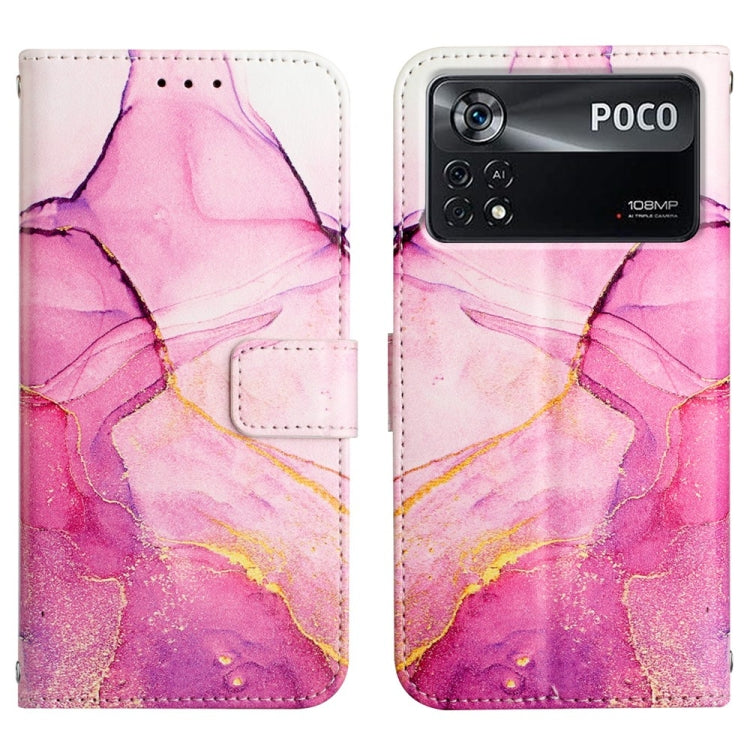 For Xiaomi Poco X4 Pro 5G PT003 Marble Pattern Flip Leather Phone Case