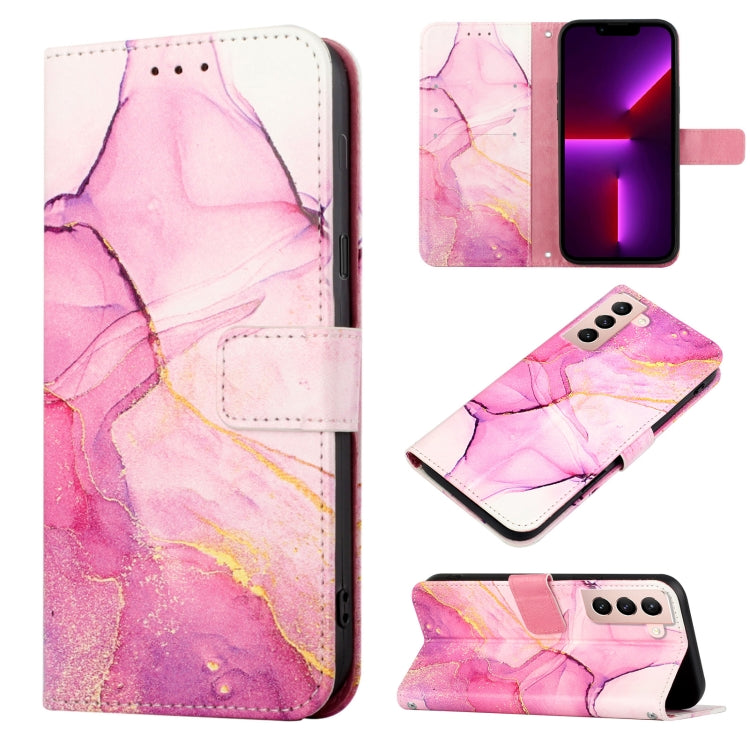 For Samsung Galaxy S21 5G PT003 Marble Pattern Flip Leather Phone Case