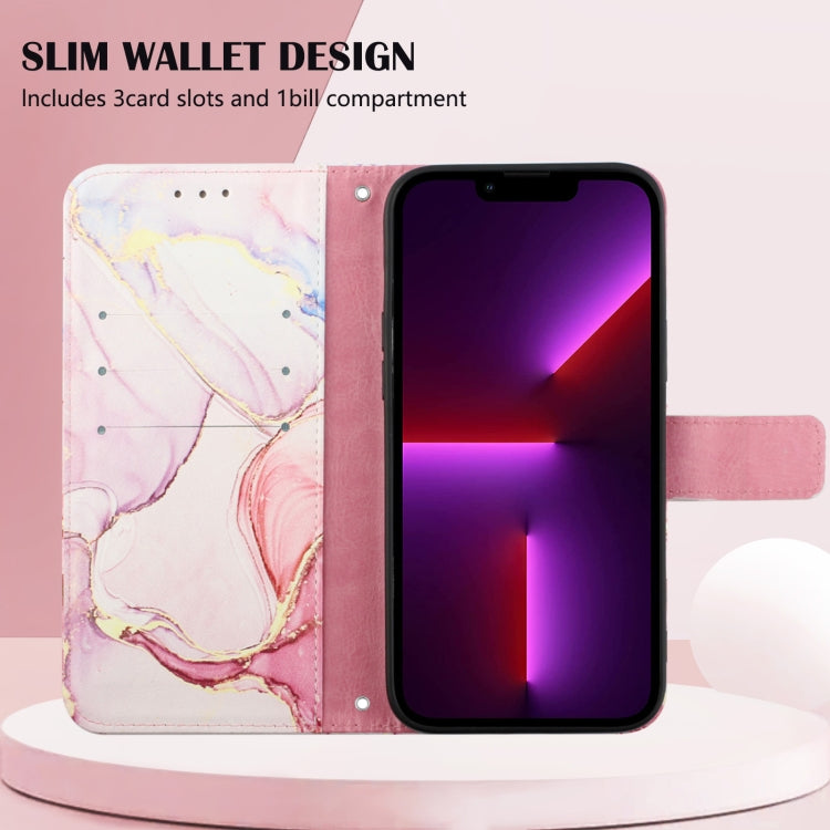 For Samsung Galaxy S21 5G PT003 Marble Pattern Flip Leather Phone Case