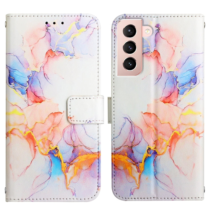 For Samsung Galaxy S21+ 5G PT003 Marble Pattern Flip Leather Phone Case