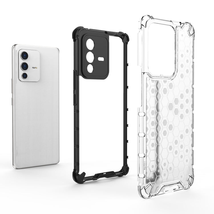 For vivo S12 Pro Shockproof Honeycomb PC + TPU Phone Case