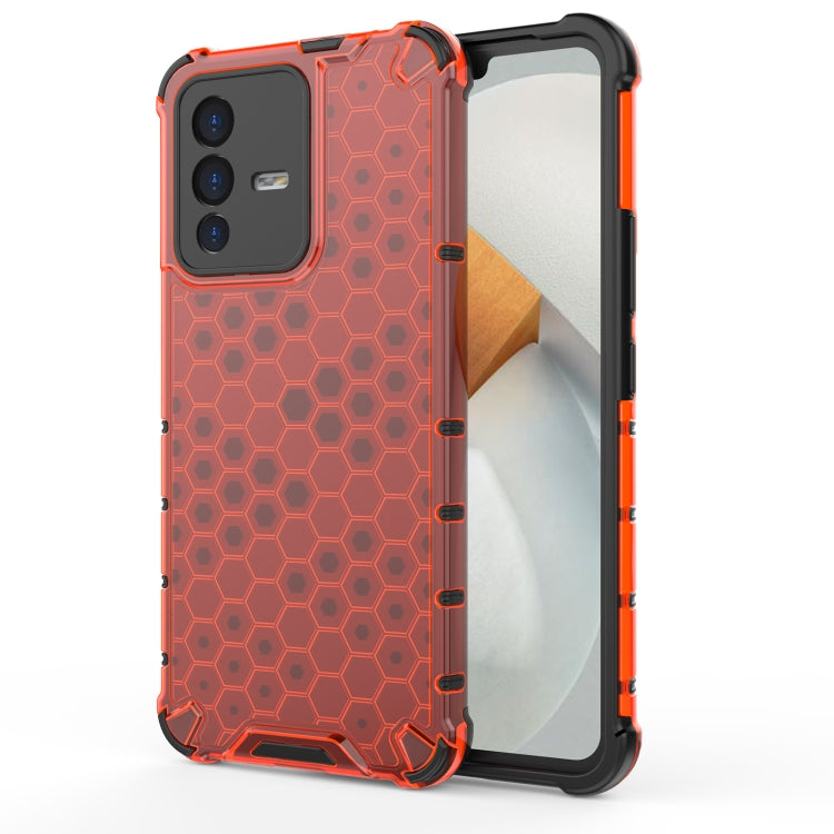 For vivo S12 / V23 5G Shockproof Honeycomb PC + TPU Phone Case