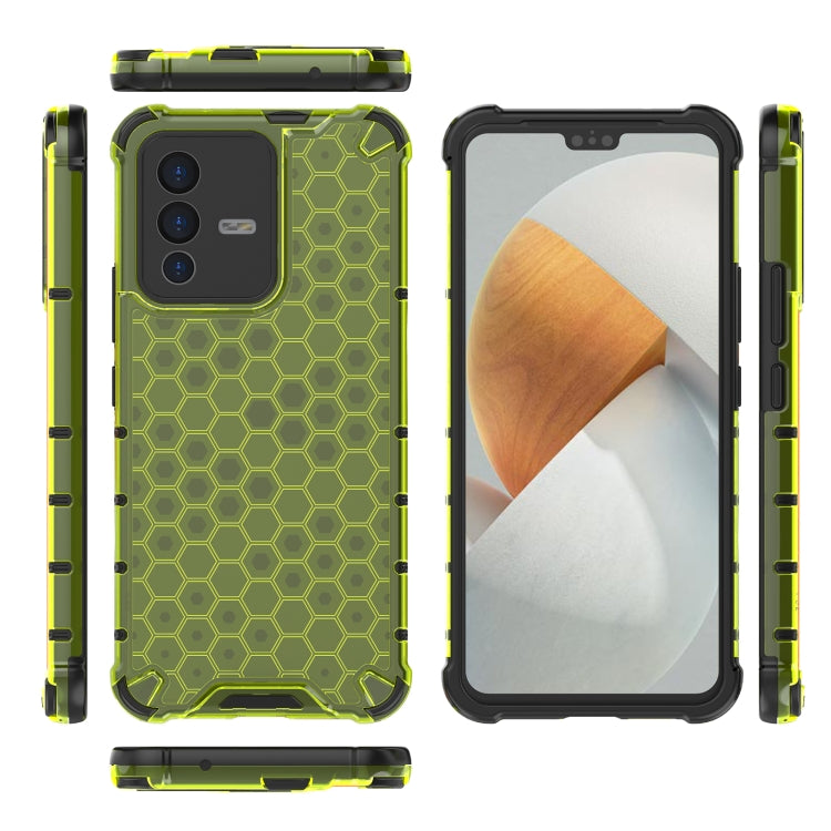 For vivo S12 / V23 5G Shockproof Honeycomb PC + TPU Phone Case