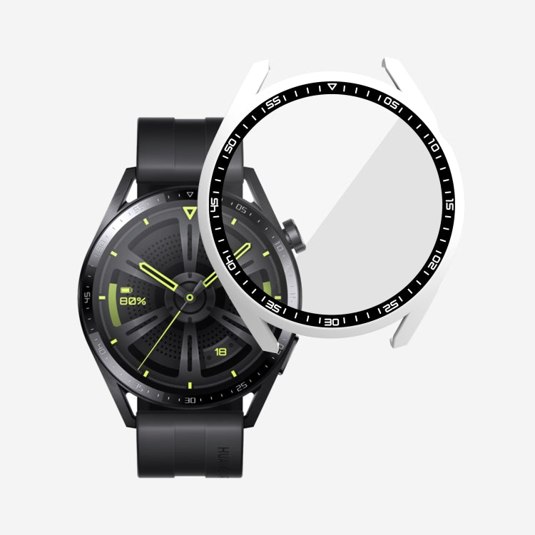 For Huawei Watch GT 3 46mm PC + Tempered Glass Watch Protective Case