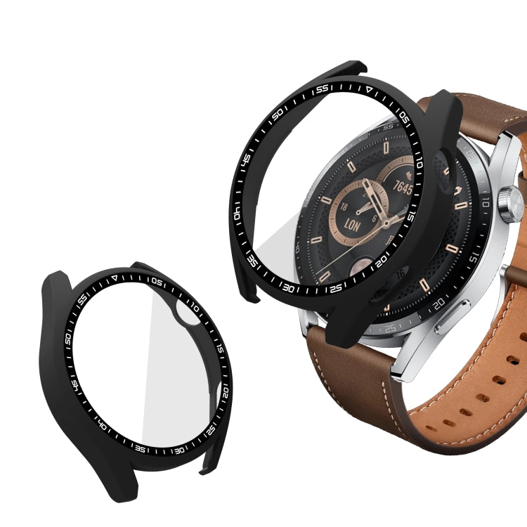 For Huawei Watch GT 3 46mm PC + Tempered Glass Watch Protective Case