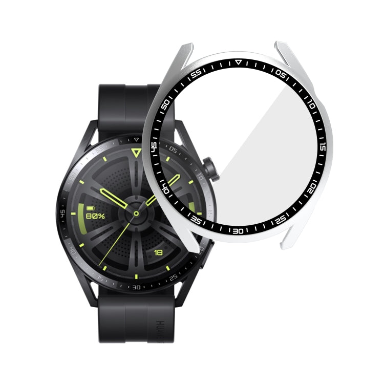 For Huawei Watch GT 3 46mm PC + Tempered Glass Watch Protective Case