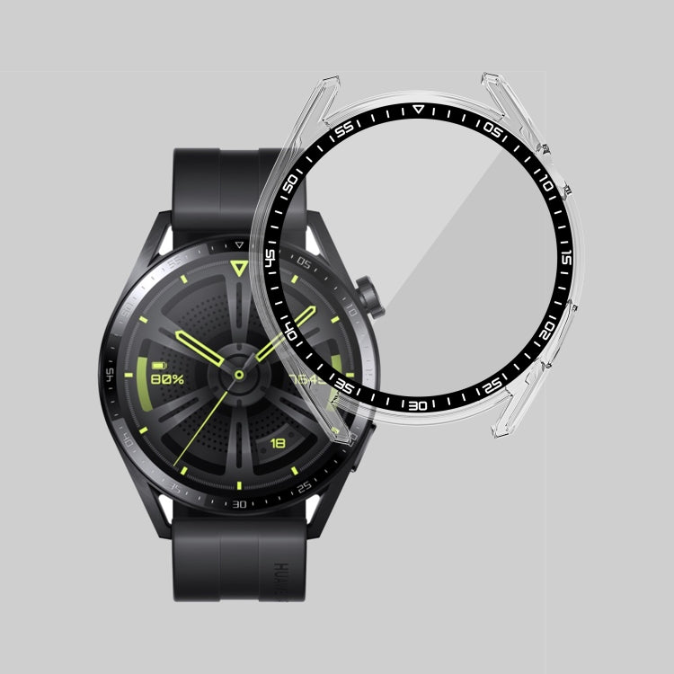 For Huawei Watch GT 3 46mm PC + Tempered Glass Watch Protective Case