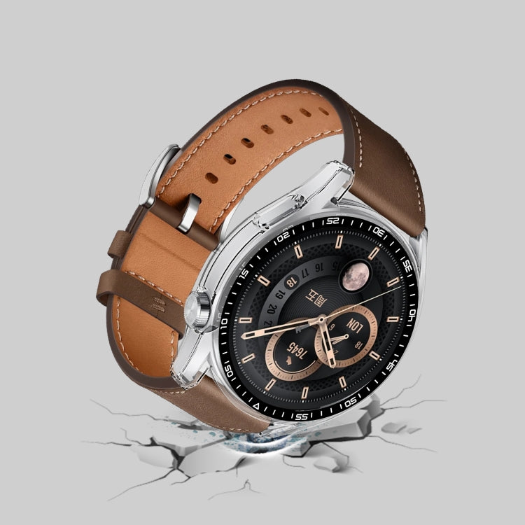 For Huawei Watch GT 3 46mm PC + Tempered Glass Watch Protective Case