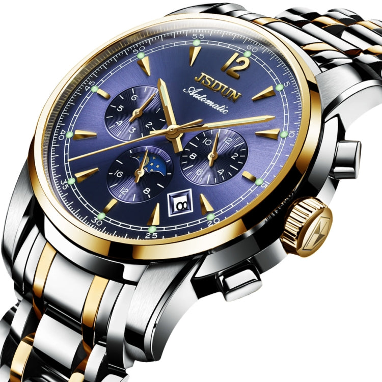 JIN SHI DUN 8750 Men Fashion Waterproof Luminous Mechanical Watch