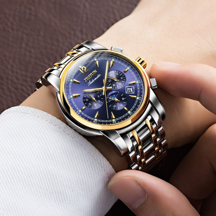 JIN SHI DUN 8750 Men Fashion Waterproof Luminous Mechanical Watch