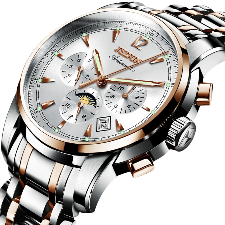 JIN SHI DUN 8750 Men Fashion Waterproof Luminous Mechanical Watch