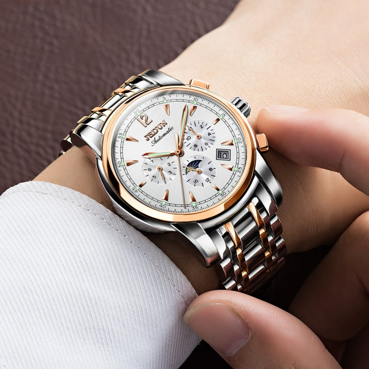 JIN SHI DUN 8750 Men Fashion Waterproof Luminous Mechanical Watch