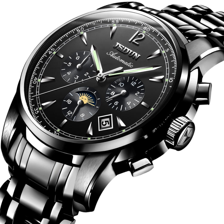 JIN SHI DUN 8750 Men Fashion Waterproof Luminous Mechanical Watch