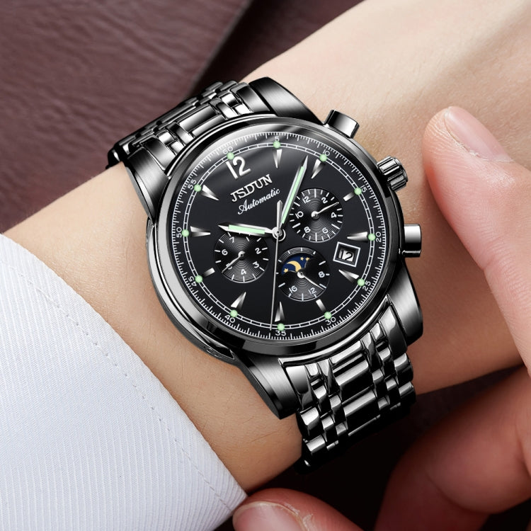 JIN SHI DUN 8750 Men Fashion Waterproof Luminous Mechanical Watch