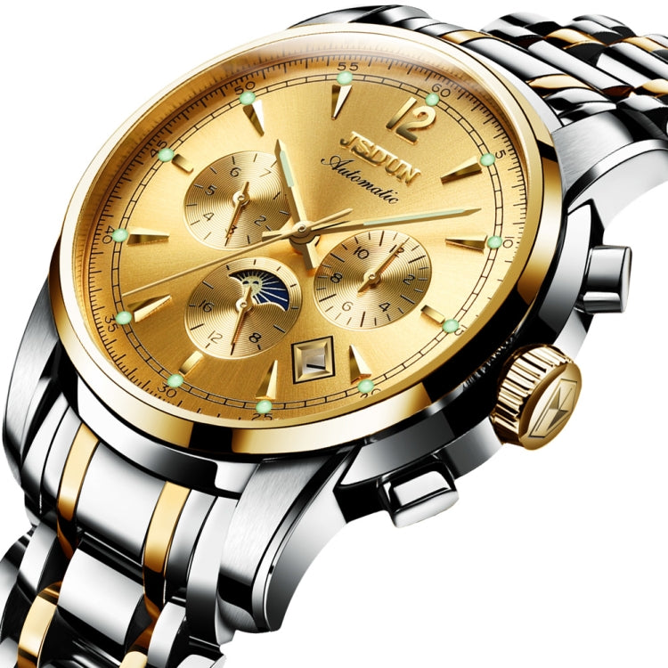 JIN SHI DUN 8750 Men Fashion Waterproof Luminous Mechanical Watch