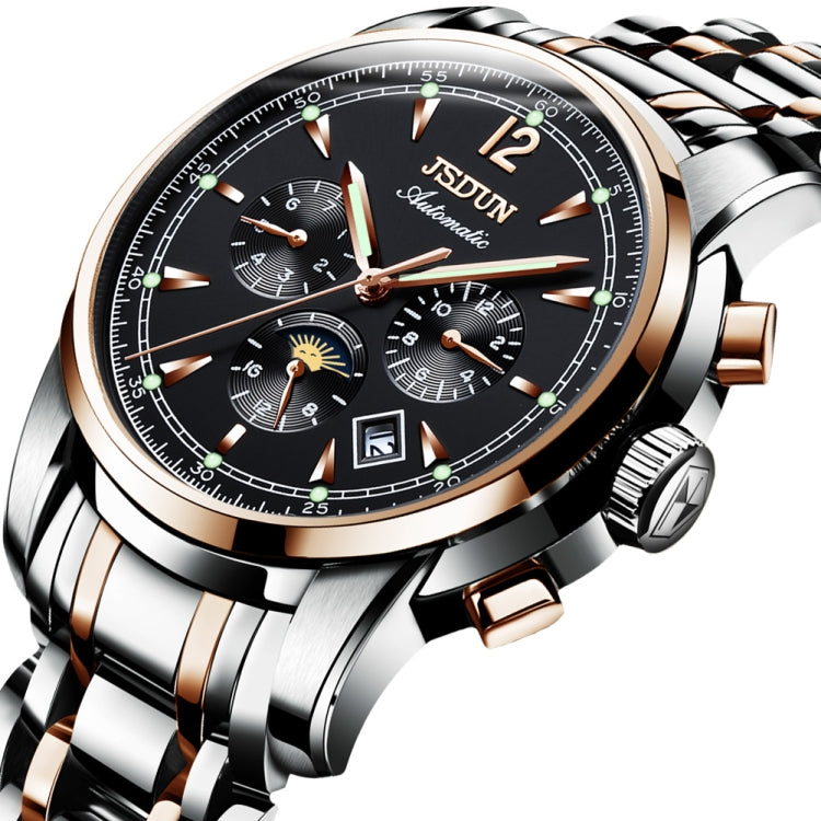 JIN SHI DUN 8750 Men Fashion Waterproof Luminous Mechanical Watch