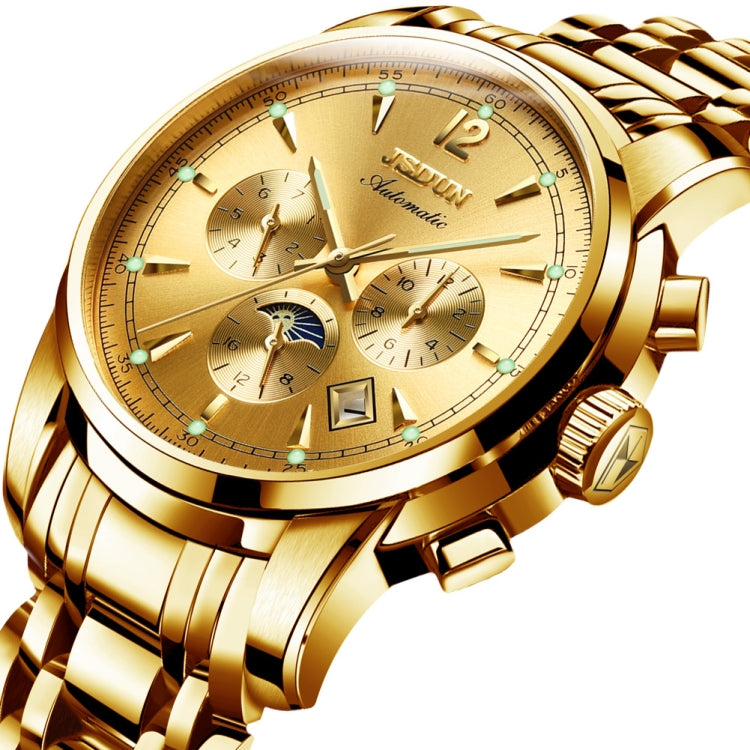 JIN SHI DUN 8750 Men Fashion Waterproof Luminous Mechanical Watch