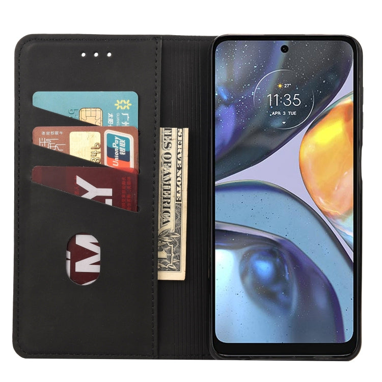 For Motorola Moto G22 Skin Feel Splicing Leather Phone Case