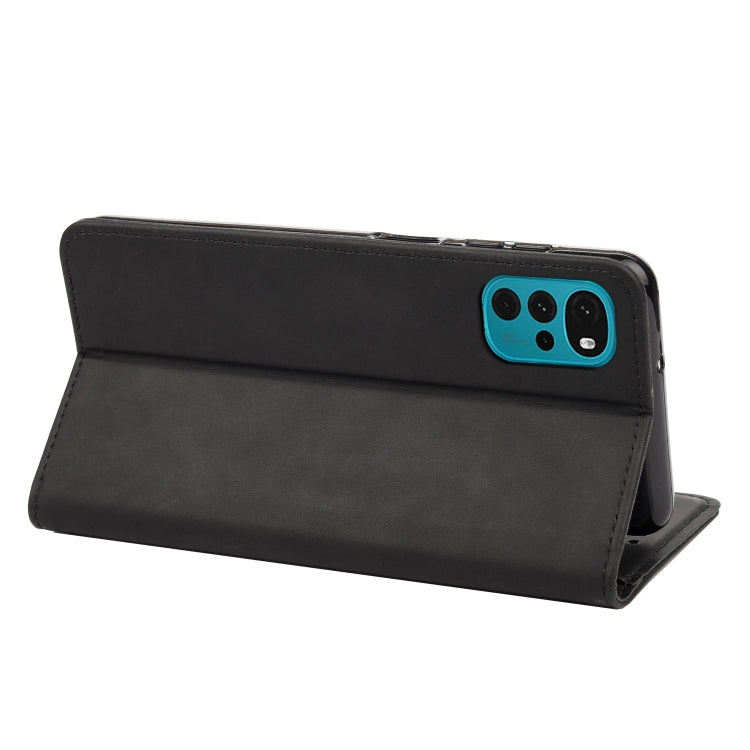 For Motorola Moto G22 Skin Feel Splicing Leather Phone Case