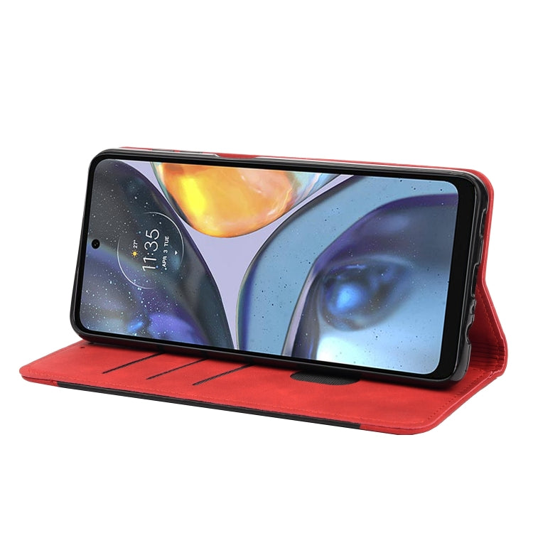 For Motorola Moto G22 Skin Feel Splicing Leather Phone Case