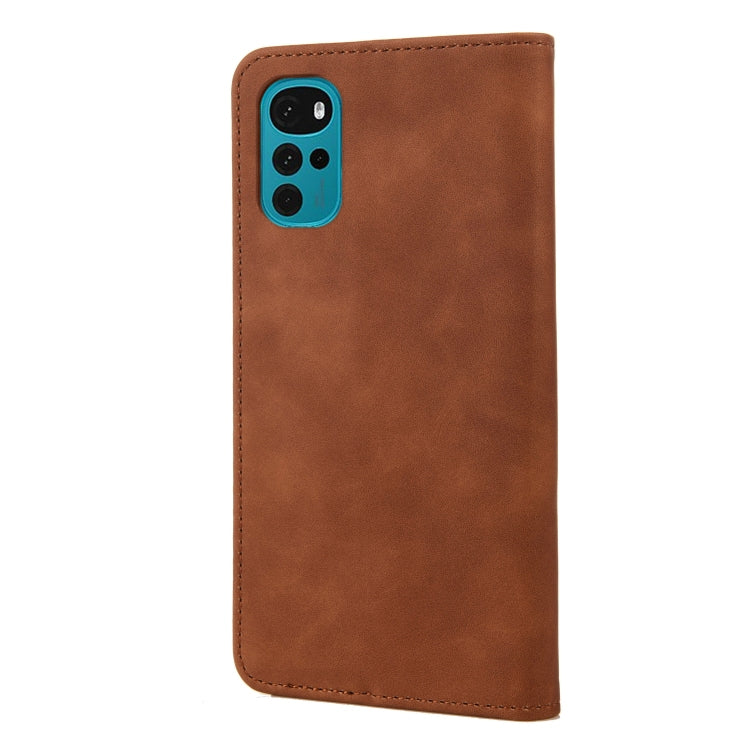 For Motorola Moto G22 Skin Feel Splicing Leather Phone Case