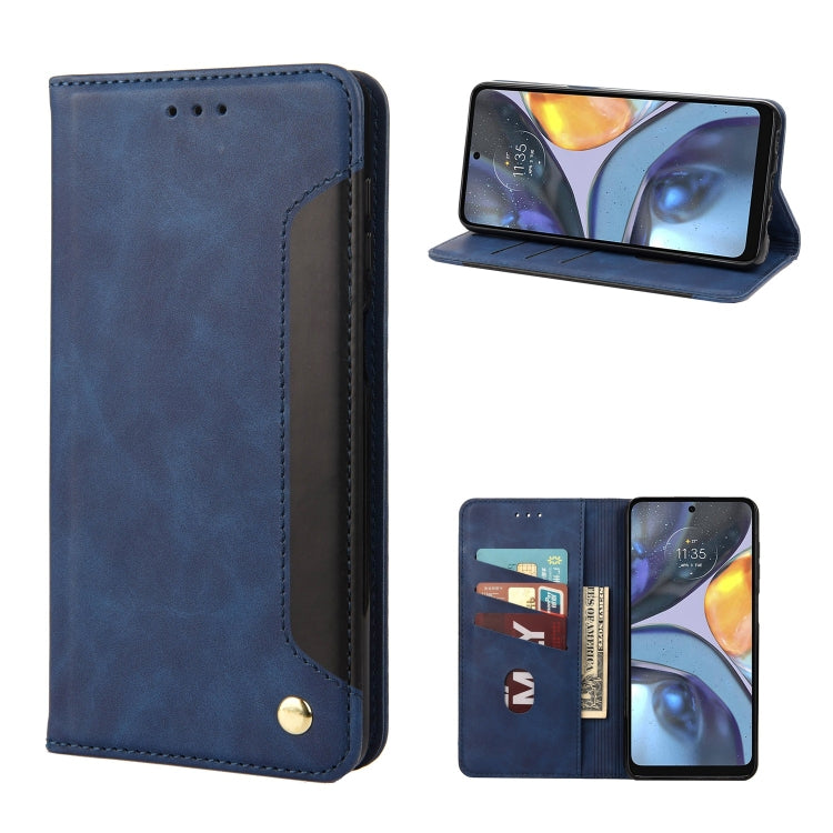 For Motorola Moto G22 Skin Feel Splicing Leather Phone Case