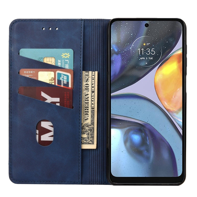 For Motorola Moto G22 Skin Feel Splicing Leather Phone Case