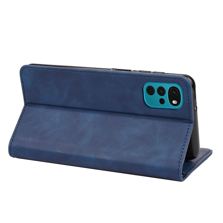 For Motorola Moto G22 Skin Feel Splicing Leather Phone Case