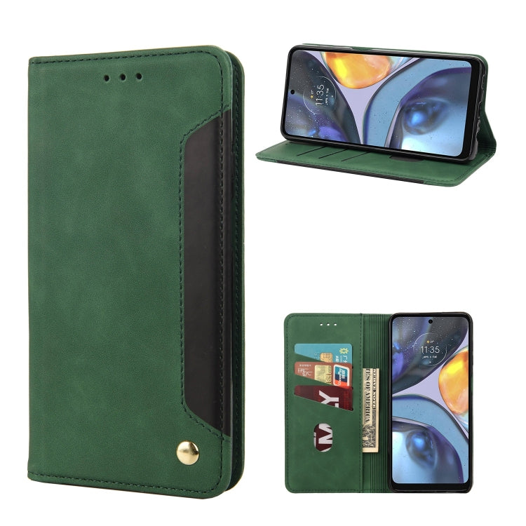 For Motorola Moto G22 Skin Feel Splicing Leather Phone Case