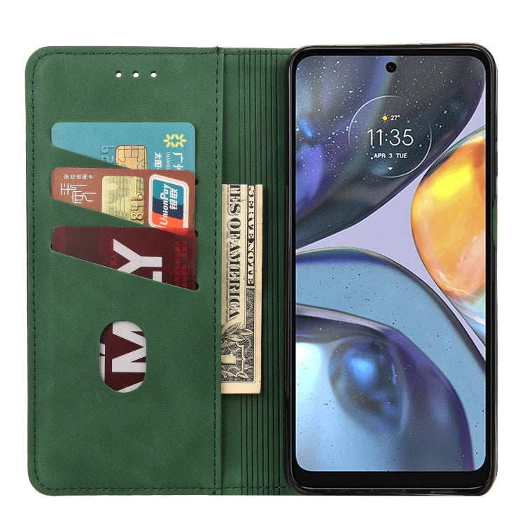 For Motorola Moto G22 Skin Feel Splicing Leather Phone Case